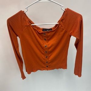 Derek Heart - orange long sleeve top